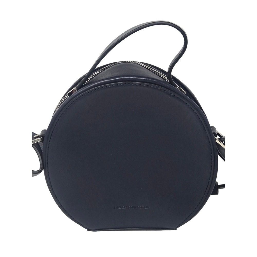 French Connection Navy Blue Round Crossbody Bag Canteen Purse Pink Interior